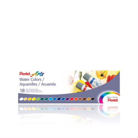 Pentel Water Colors - Assorted Colours - Set of 18