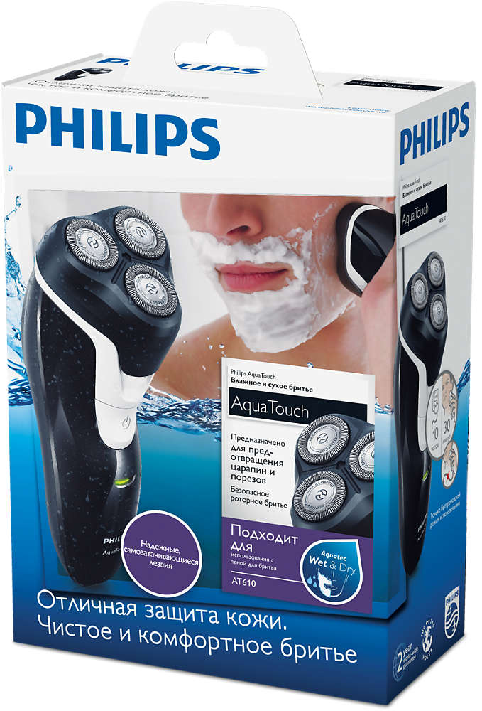 Philips Aquatouch Wet & Dry Close Cut Shaver AT610