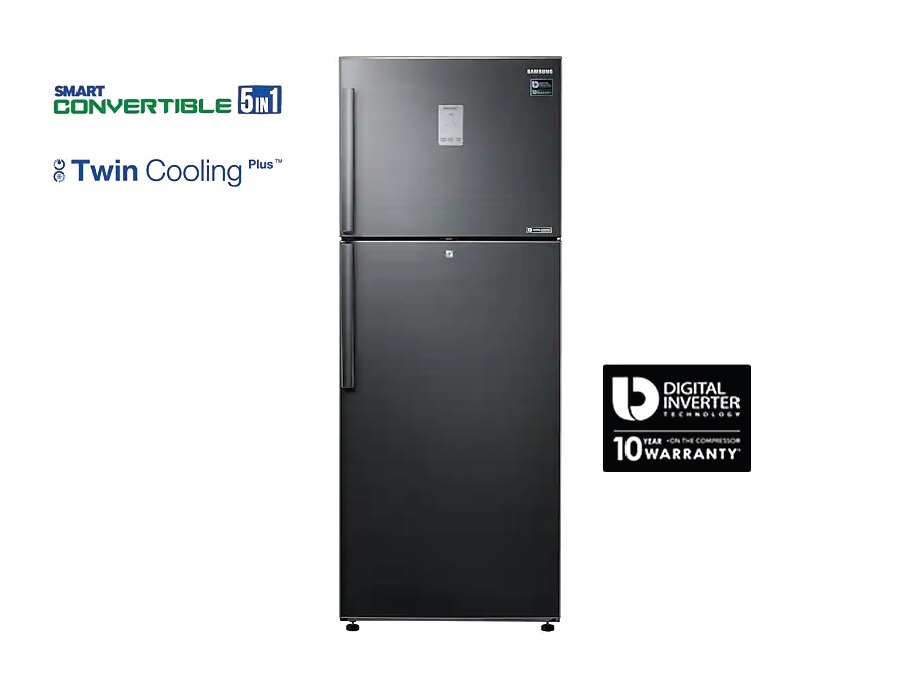 Samsung 478L Black Top Mount Freezer with Digital Inverter RT49K6333BS/IG