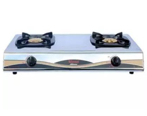 Rinnai Silver Color Gas Stove Double Burner - RI522A