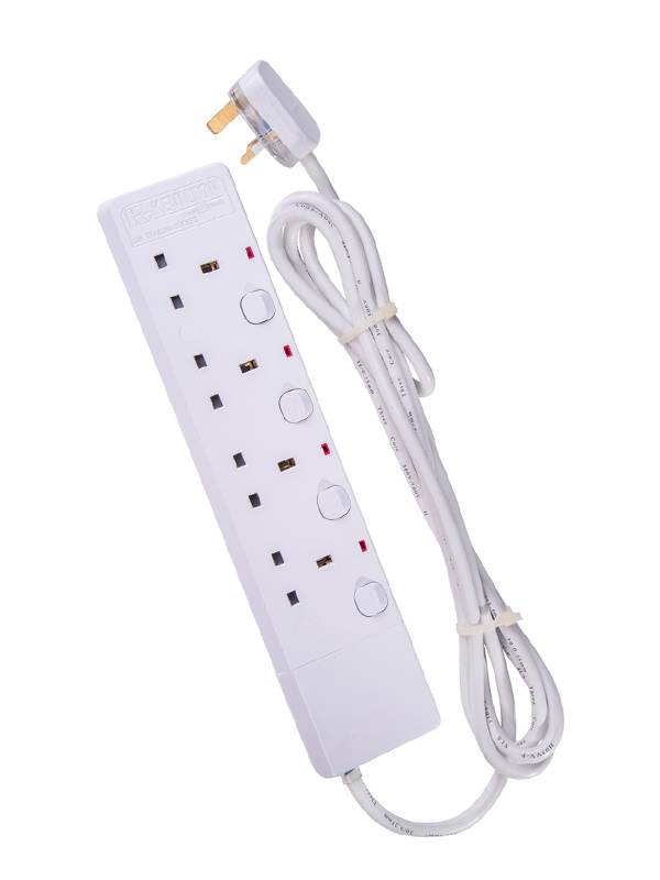 Kevilton 4 Way Trailer Socket Extension - 3m