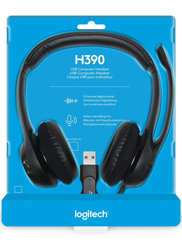 Logitech USB Headset H390 with Noise Cancelling Mic