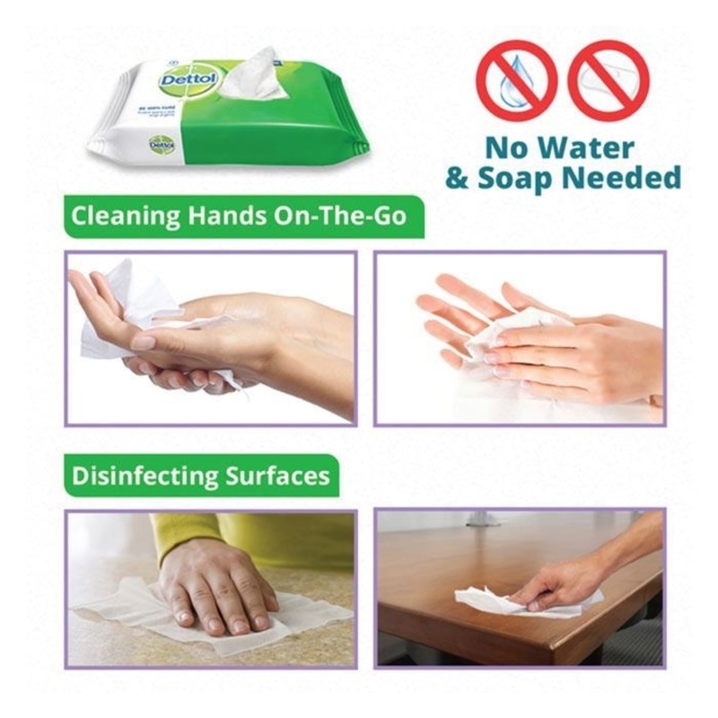 Dettol Anti-Bacterial Multi-Use Wipes Original - 120 Wipes
