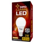Dimo Lumin LED A3 Bulb B22 3W Warm White – Pin Type