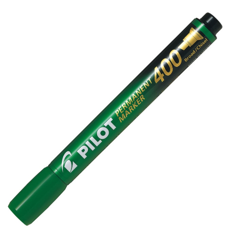 Pilot Permanent Marker 400 - Marker Pen - Green - Broad Chisel Tip SCA-400