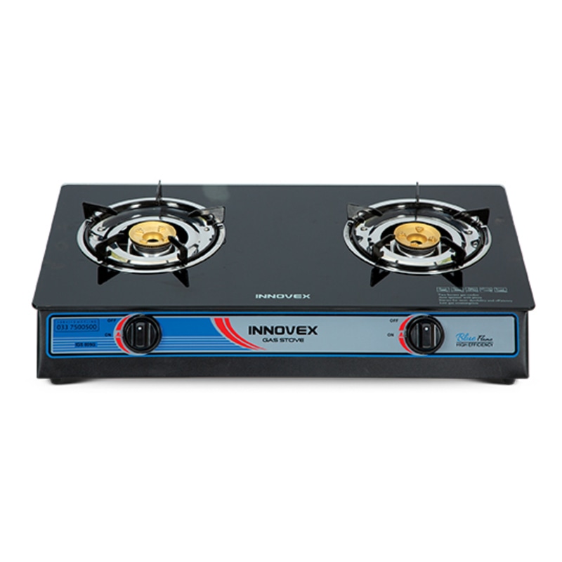 Innovex Glass Top Two Burner Gas Stove - IGS005GN