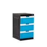 Daxer 3 Drawer Plastic Cupboard Blue – DDC 02C