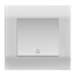 Orange Akoya White 16A Bell Press 1 Gang 1 Way Switch (260-0490)