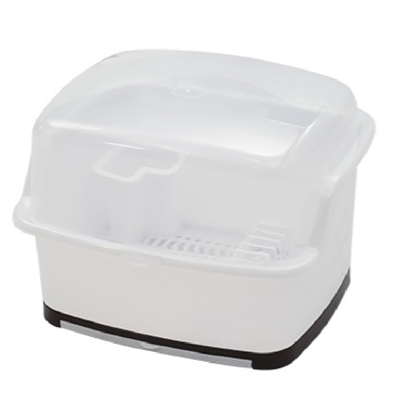 Daxer Plate Rack With Cover + Tray White - PPR 004
