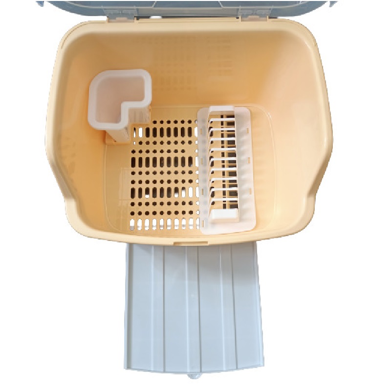 Daxer Plate Rack With Cover + Tray White - PPR 004